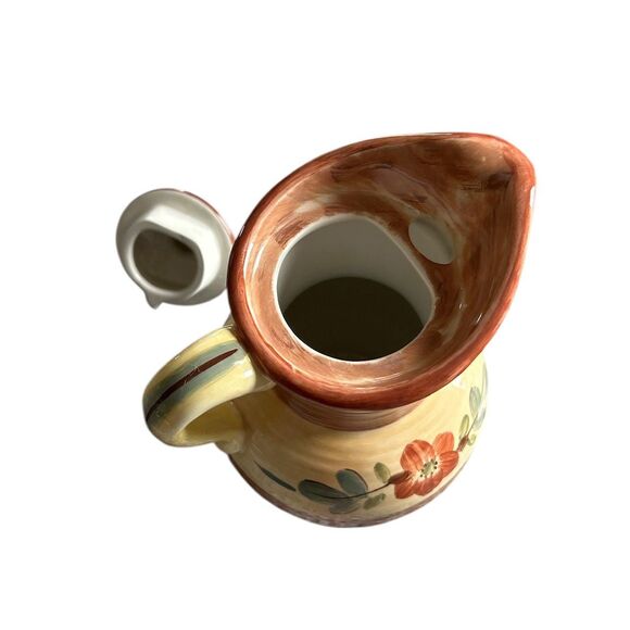 Pamala Gladding Certified International Tuscan Landscape Oil Jar Pitcher & Lid - Picture 4 of 6
